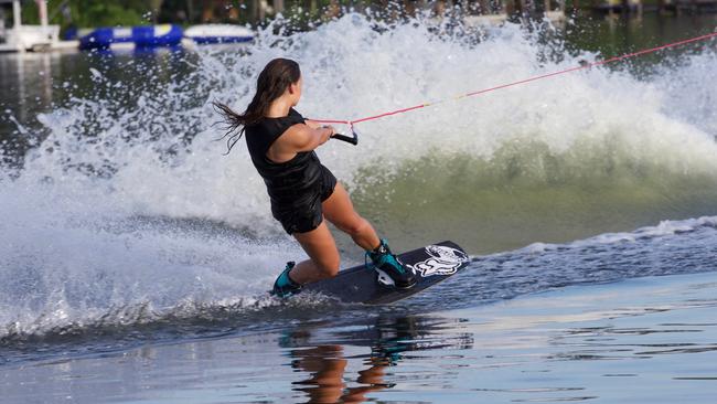 Charli Shore was the Moomba masters wakeboard junior women champion.