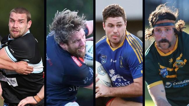 Players from the Terrigal Sharks, Erina Eagles, Toukley Hawks and Wyong Roos in the Central Coast Rugby League competition. Picture: supplied