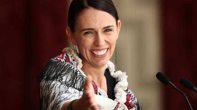 New Zealand leader Jacinda Ardern, pictured earlier this month for Waitangi Day celebrations, will visit Sydney on Friday for talks with Scott Morrison. Picture: Getty Images