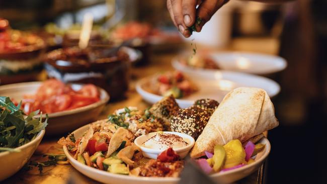 A mixed plate at Cairo Takeaway in Newtown. Picture: Supplied