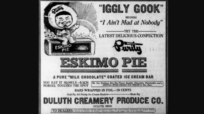 An old-timey Eskimo Pie ad
