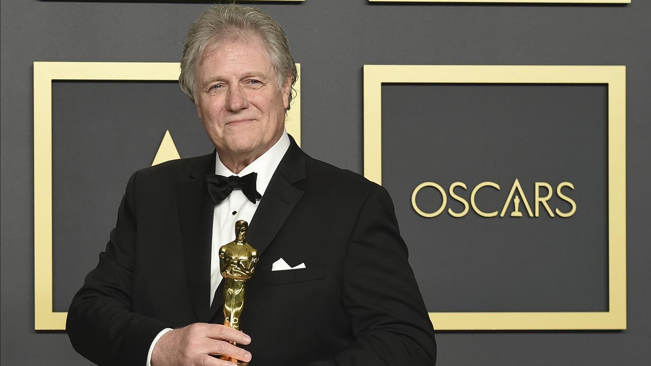 Best Sound Editing: <i>Ford v Ferrari.</i> Don Sylvester poses with the award. Picture: AP