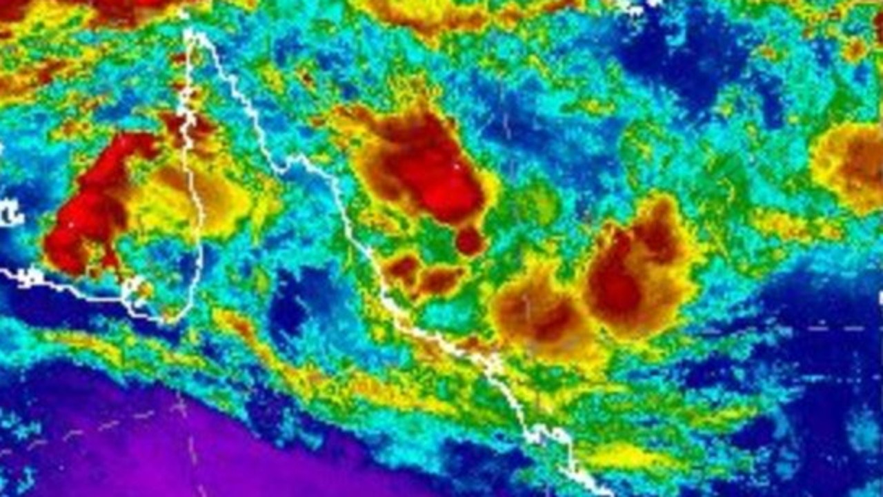 The Bureau of Meteorology is tracking three weather systems in Far North Queensland, including one that development into a tropical low off the coast of Cairns. Picture: BOM