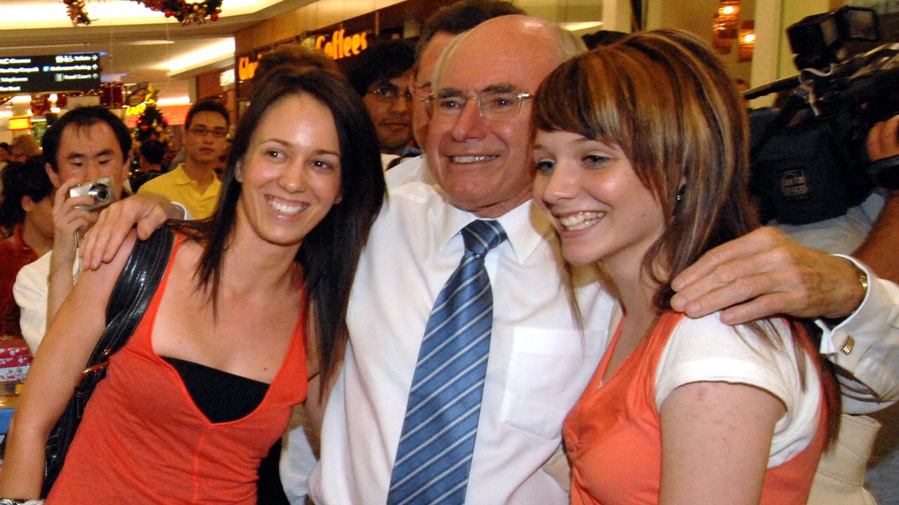 Then prime minister John Howard tours Sunnybank Plaza shopping centre in Sunnybank, Brisbane during the 2007 federal election campaign.