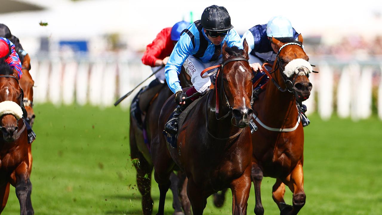 Asfoora, ridden by Oisin Murphy, wins the King Charles III Stakes at Royal Ascot. Picture: Bryn Lennon/Getty Images