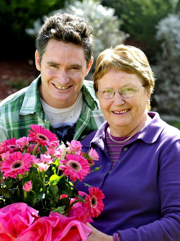 Hughesy and his mum, Carmel.