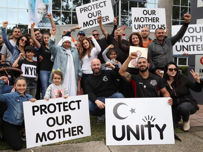 Protesters gather outside KIIS FM headquarters condemning Kyle Sandilands comments about Christians and the Virgin Mary. Picture: David Swift