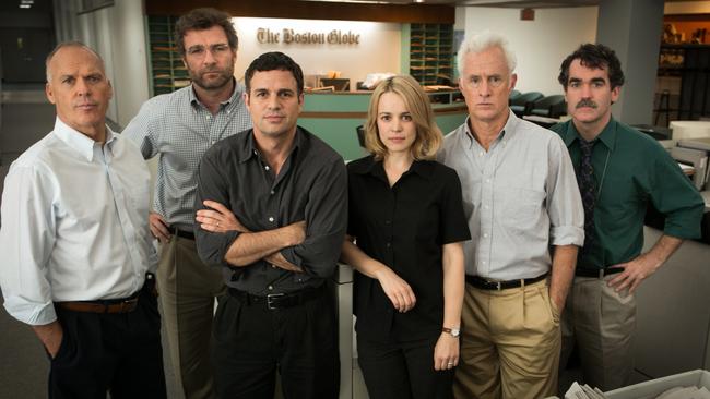 Gripping story ... Spotlight is based on true events about a newspaper exposing child abuse. Picture: AP