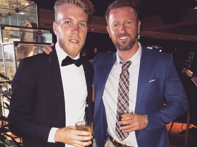 Andrew Hoole (left) posted this picture on his Instagram page of him and David Carney at Randwick races.