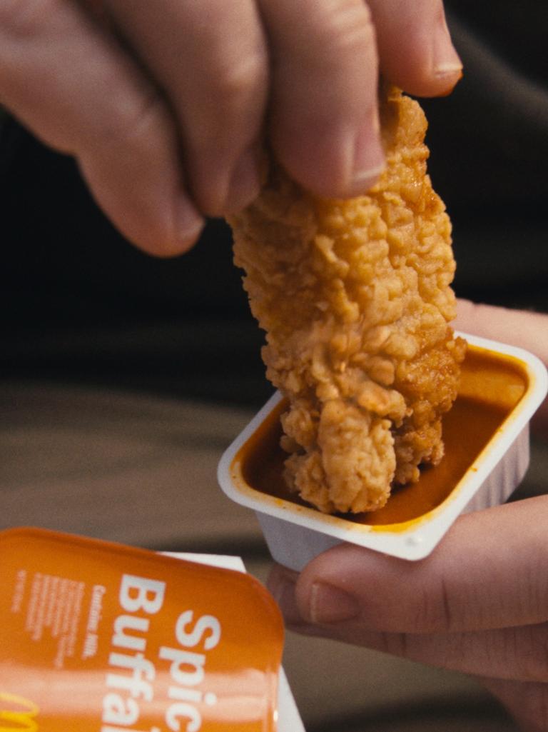 The new addition comes with two permanent dipping sauces, a new Ranch Sauce and a returning Spicy Buffalo Sauce. Picture: Supplied