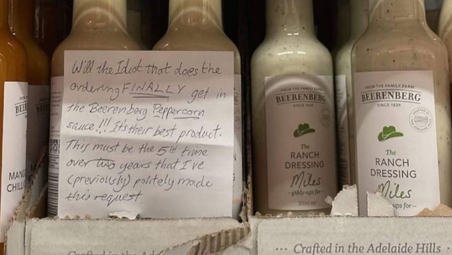 This shopper really wants Coles to sell their favourite sauce again. Picture: Facebook