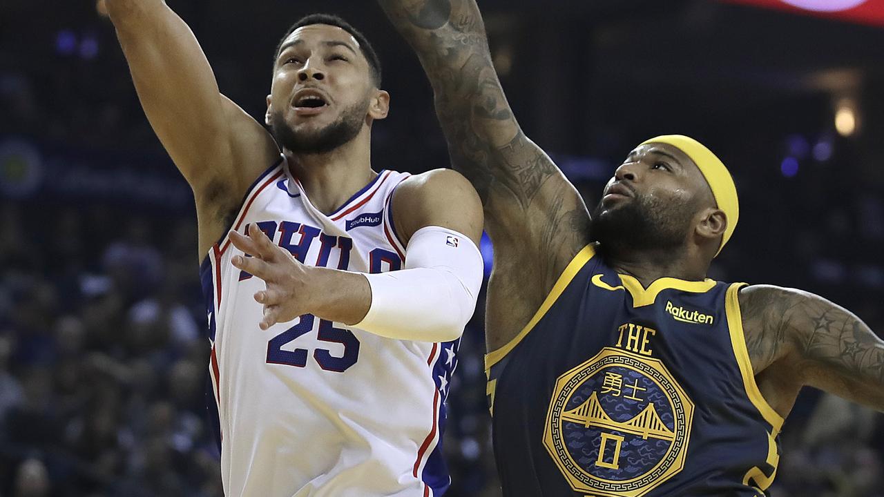 Ben Simmons and the Sixers defeated DeMarcus Cousins and the Warriors. (AP Photo/Ben Margot)