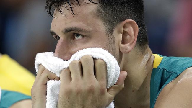 Andrew Bogut just couldn’t get into the match against Serbia.