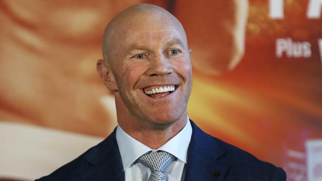 Barry Hall in Melbourne on Wednesday ahead of Friday night’s fight. Picture: Getty Images