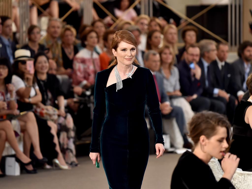 Julianne Moore attends the Chanel show as part of Paris Fashion Week Haute Couture Fall/Winter 2015/2016. Picture: Getty