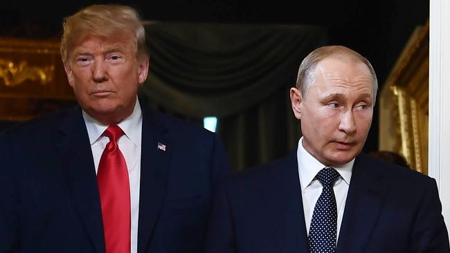 Donald Trump’s sympathy for Putin runs so deep he had to be “handcuffed” to protect America “from his own worst instincts”. Picture: Brendan Smialowski/AFP