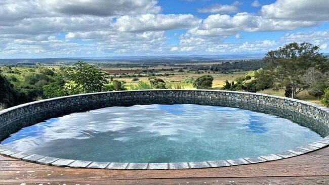 The breathtaking view from the pool at 164 Haydens Rd, Booie. Picture: Contributed, CoreLogic.