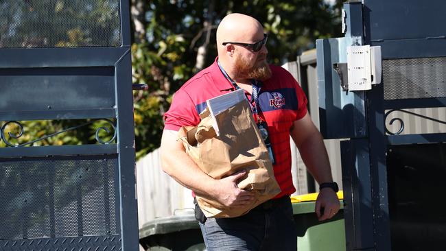 Police at a suspected Meth Lab at a house in Helensvale on the Gold Coast. Photograph: Jason O'Brien