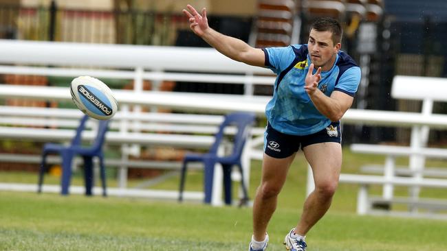 Chad Redman at a Gold Coast Titans training session. Picture: Jerad Williams