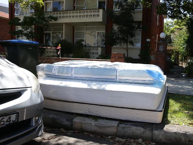 Rubbish dumped outside 152 Raglan St, Mosman on February 14. Picture: Craig Wilson