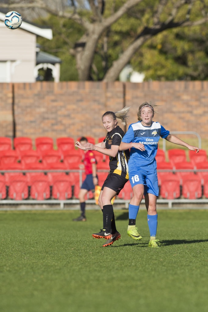 Chloe Hutton for South West Queensland Thunder against Mudgeeraba Soccer Club in NPL Queensland women round 24 football at Clive Berghofer Stadium, Saturday, August 11, 2018. Picture: Kevin Farmer