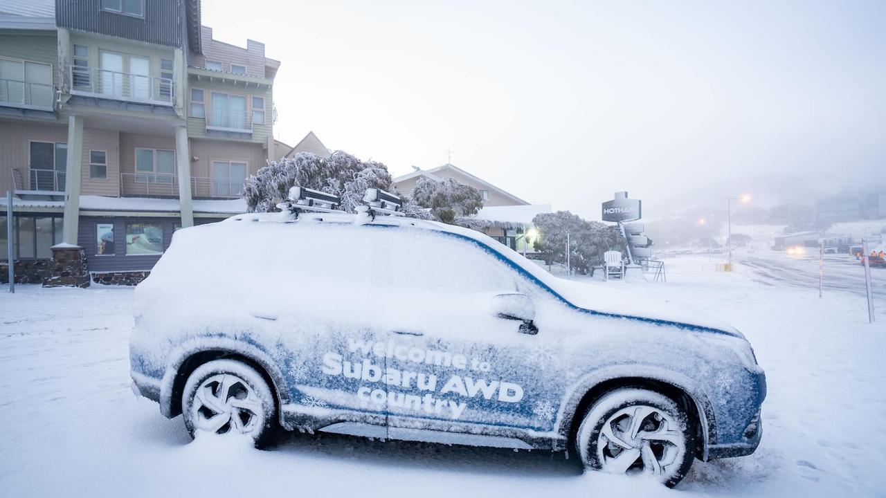 Hotham Alpine Resort recorded only enough snow on the ground for “snow play” over the holiday weekend. Picture: Hotham Resort