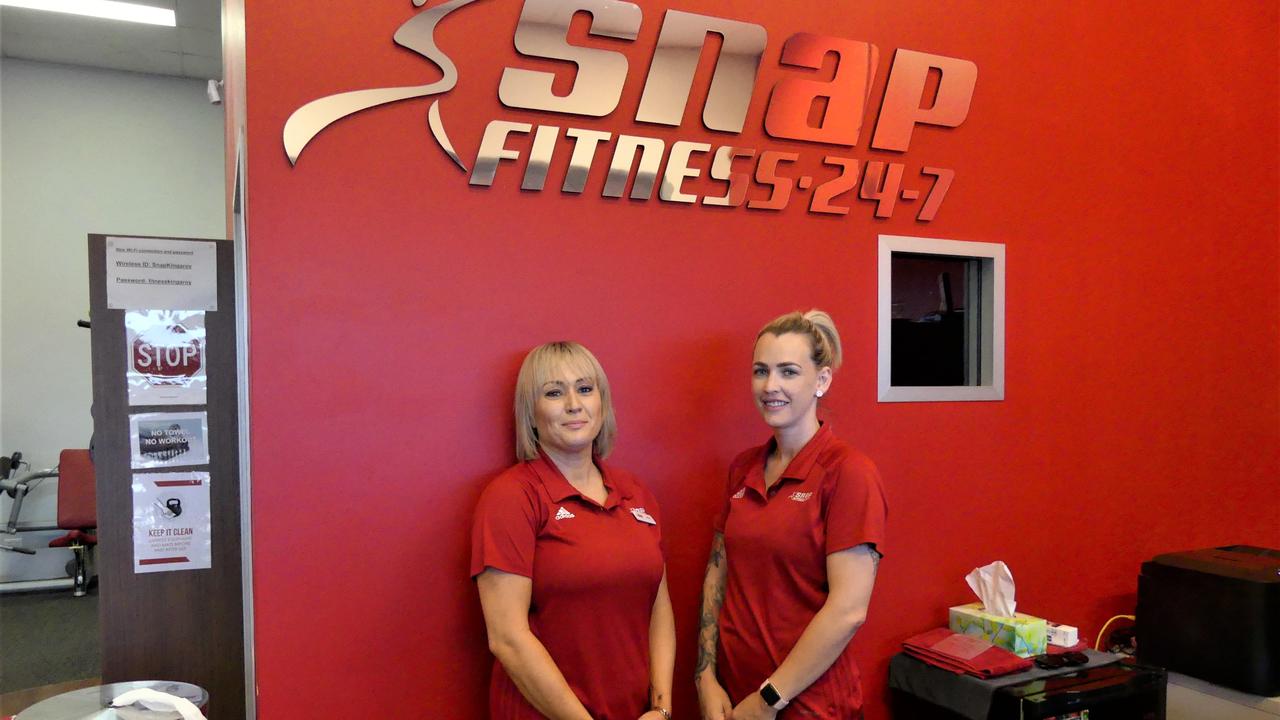 Andrea Keeves and Bianca Bauer from Snap Fitness Kingaroy are encouraging locals to head over for a free session between October 10-17. Photo/Holly Cormack.