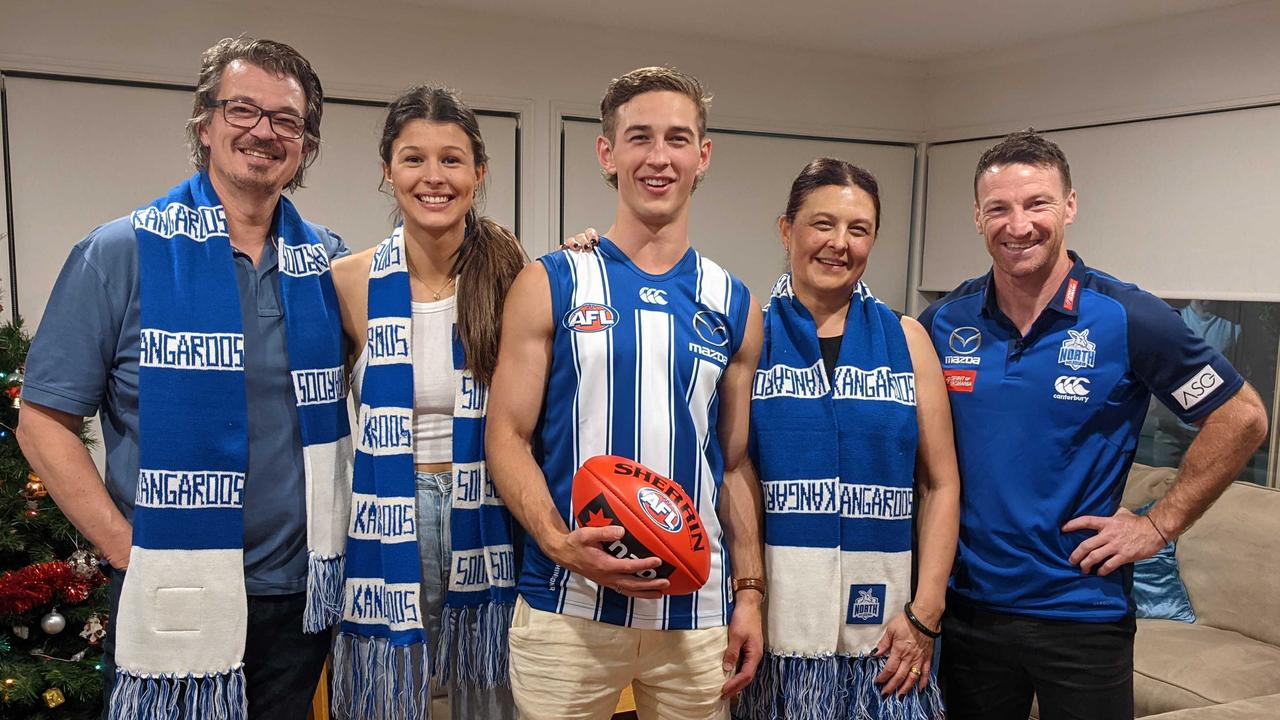 Will Phillips and his family are joined by North Melbourne legend Brent Harvey.