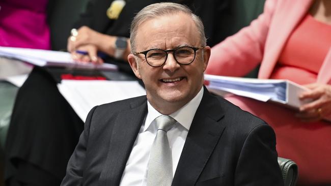 Anthony Albanese in question time on Monday. Picture: NCA NewsWire / Martin Ollman