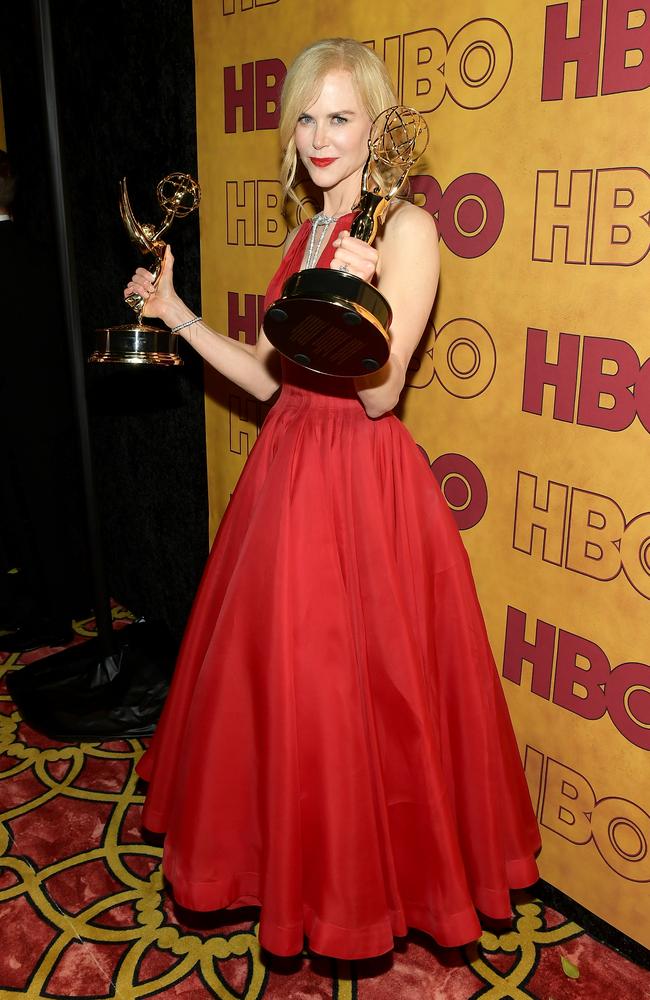 Nicole Kidman attends HBO’s Post Emmy Awards Reception at The Plaza at the Pacific Design Center on September 17, 2017 in Los Angeles, California. Picture: Getty