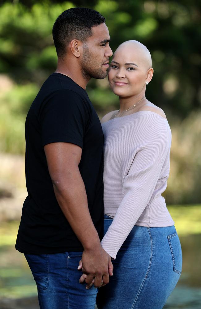 Joe Ofahengaue and Sofi Leota in 2018. Picture: Tara Croser