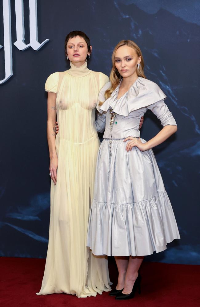 Emma Corrin and Lily-Rose Depp. Picture: Getty Images