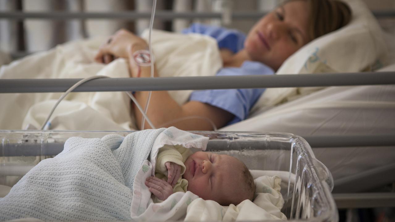 A mother and newborn baby in hospital. Picture: iStock