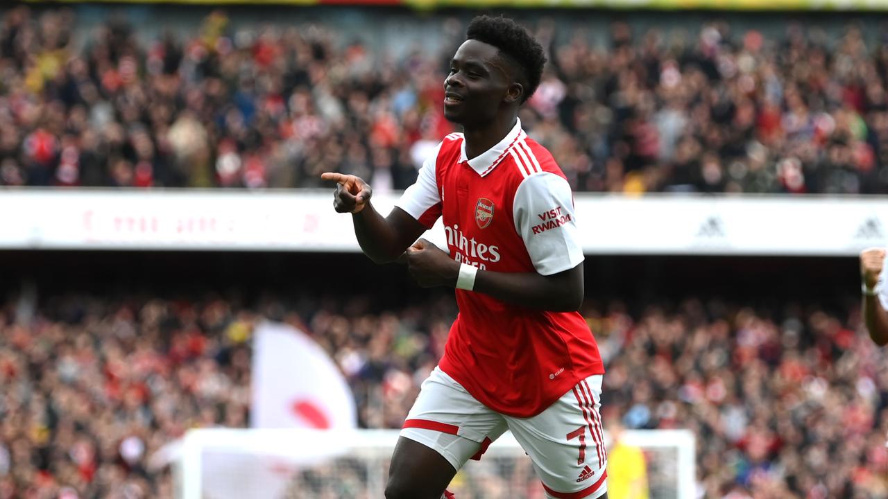 Bukayo Saka scored twice in Arsenal's win over Crystal Palace. (Photo by Shaun Botterill/Getty Images)