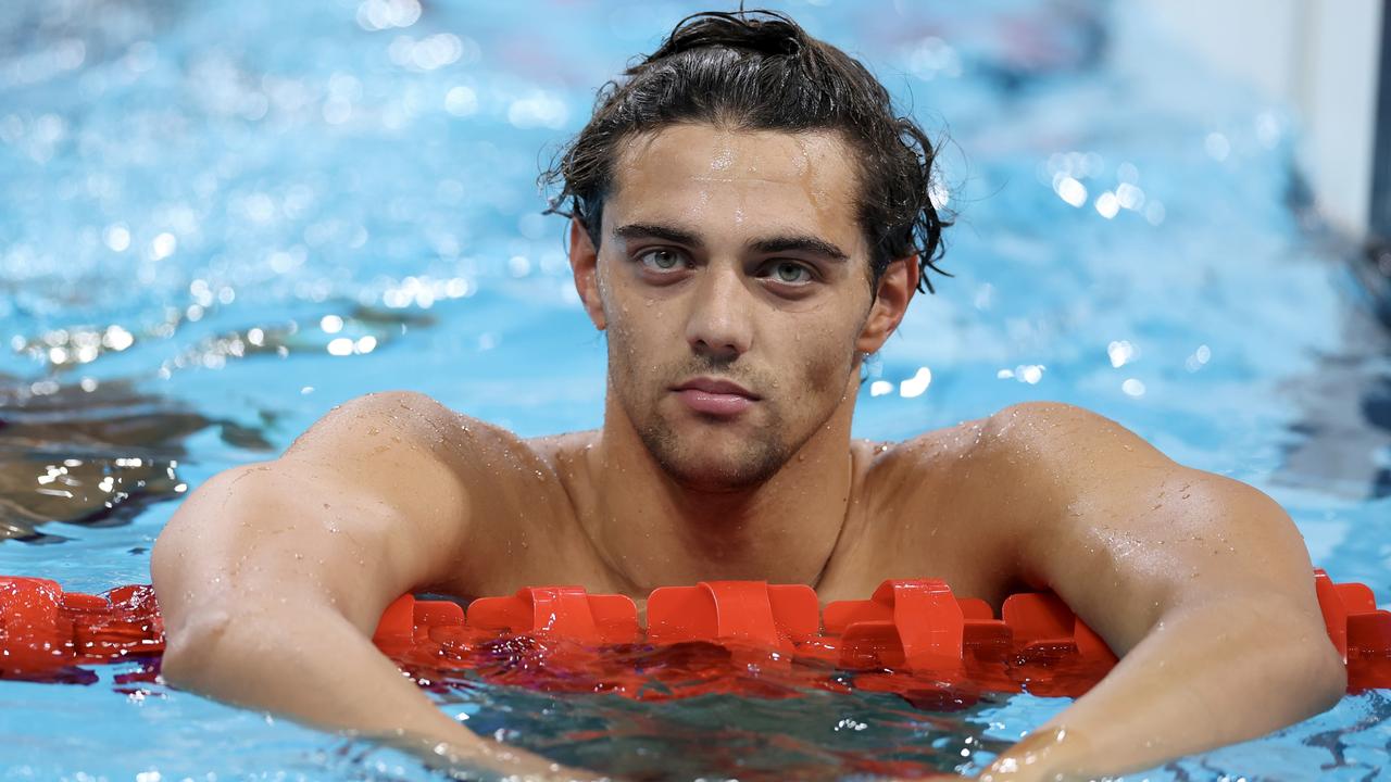 Thomas Ceccon failing to reach the 200m backstroke final. Picture: Maddie Meyer/Getty