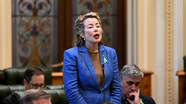 Queensland Member for Pumicestone Ali King rises to make an apology in Parliament last October. Picture: Dan Peled / NCA NewsWire