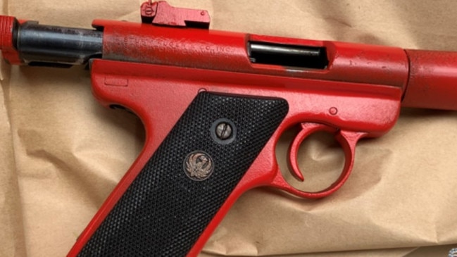 The pistol allegedly found at a home in Riverwood. Picture: NSW Police