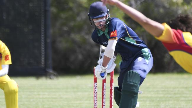 Oscar Lyons was the star of the show with the bat. Picture: NCA NewsWire / Martin Ollman