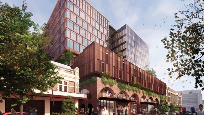 The latest design of the Adelaide Central Market Arcade redevelopment from Gouger St. Picture: Supplied