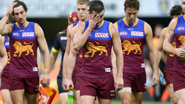 Brisbane’s poor on-field performance also contributed to the club’s financial loss. Picture: Darren England