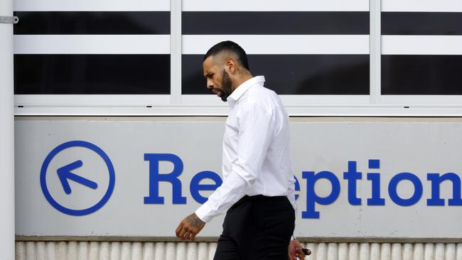 Josh Addo-Carr fronted the board on Thursday before he was sacked. Picture: Jonathan Ng