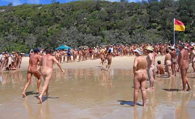 NUDE SHOCK: The Alexandria Bay nude beach carnival is being shifted south of the border. Picture: Contributed