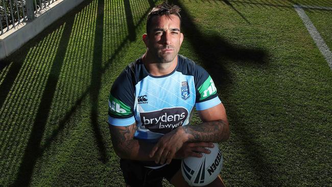 <a capiid="e01452605203e45cd8e383cd7f14616b" class="capi-video">Roberts battling achilles</a>                     Paul Vaughan after speaking with media at the NSW State of Origin training at the new NSWRL Centre of Excellence training ground at Homebush. Picture. Phil Hillyard