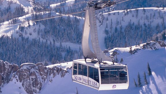 A cable car at Squaw Valley, which is now being renamed. Picture: Nathan Kendall