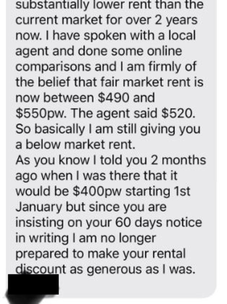 He said he was no longer willing to give the tenant as ‘generous’ a discount on rent. Picture: AggravatingAd1810/Reddit