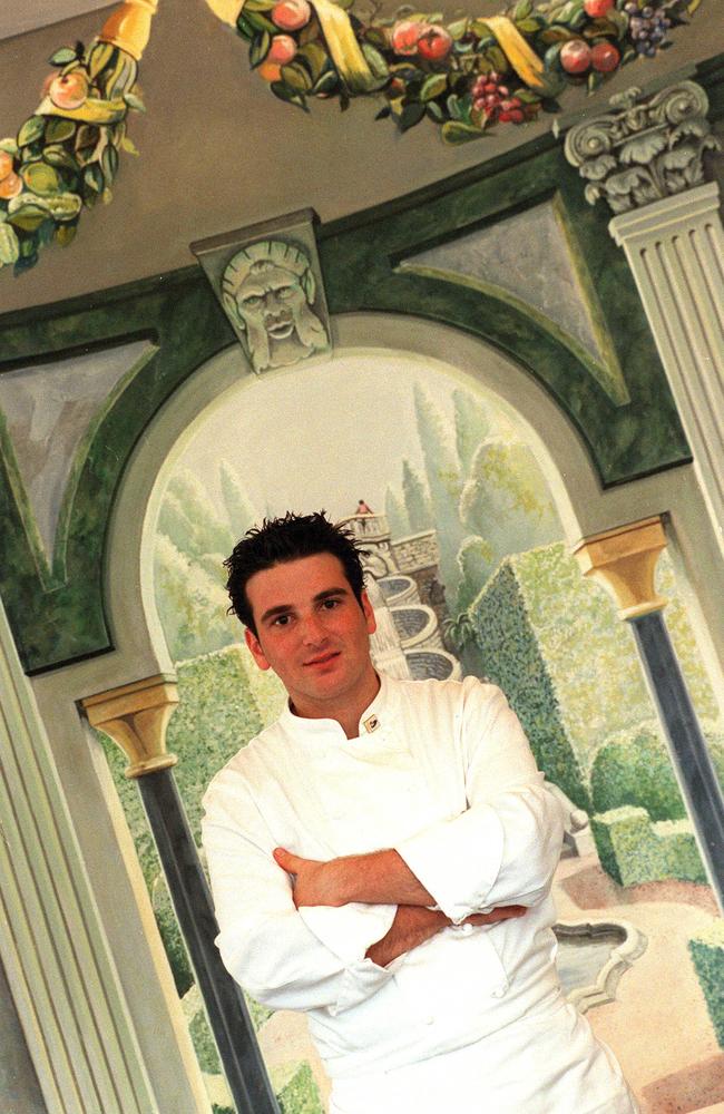 George Calombaris pictured when he was an apprentice chef at Sofitel in Melbourne.