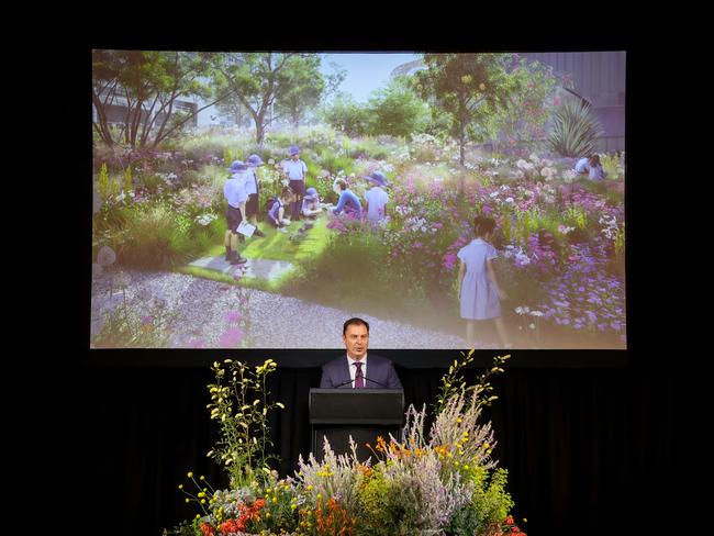 Victorian Labor Minister for Creative Industries Colin Brooks reveals the infrastructure project. Picture: NewsWire/Ian Currie