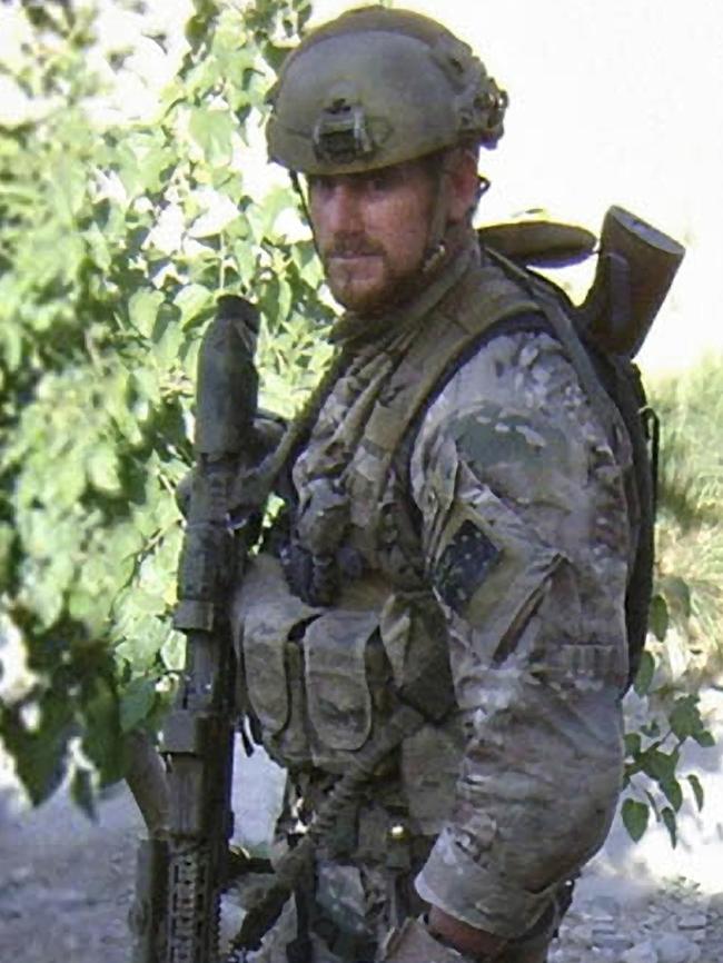 Roberts-Smith photographed immediately after the action that won him the Victoria Cross in Afghanistan.