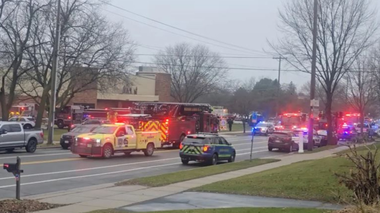 Gunfire broke out just before 11am on Monday at Abundant Life Christian School in Madison, Wisconsin which has a population of about 300,000. Picture: Facebook/Olivia Buss