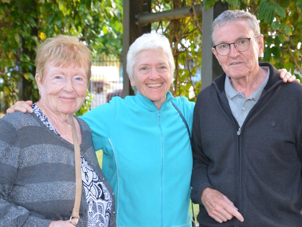 Esther Vollenweide, Brigitta Towers and Rene Kern at the Big Talk One Fire event on September 16 at Munro Martin Parklands. Picture: Bronwyn Farr